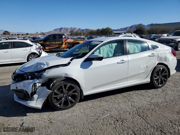 2021 Honda Civic Sedan Sport with VIN 2HGFC2F86MH532754, listed as a Copart auction lot 88577275 with 93,224 mi miles and Salvage Title. Bid and sale history available at carsss.com. Image 1.
