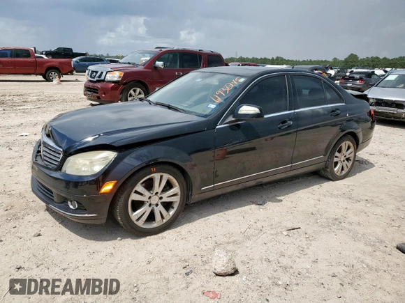 2009 Mercedes-Benz C 300 Sport with VIN WDDGF54X79F266942, listed as a Copart auction lot 61932745 with 190,447 mi miles and Salvage title. Bid and sale history available at DreamBid. Image 1.