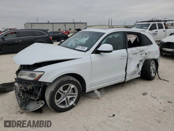 2015 Audi Q5 Premium with VIN WA1CFAFP4FA055408, listed as a Copart auction lot 46178235 with 90,187 mi miles and Salvage Title. Bid and sale history available at carsss.com. Image 1.