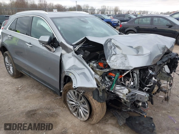 2025 Cadillac XT4 AWD Premium Luxury with VIN 1GYFZDR41SF131347, listed as a IAAI auction lot 42082199 with 9,416 mi miles and . Bid and sale history available at carsss.com. Image 1.
