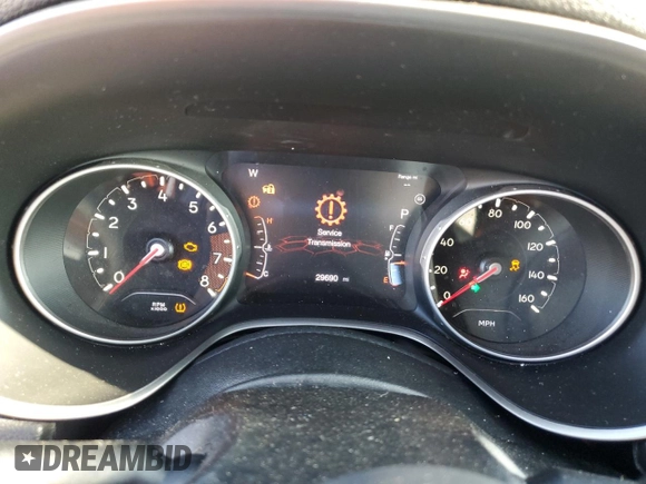 2021 Jeep Compass 80th Anniversary with VIN 3C4NJCEB3MT550073, listed as a Copart auction lot 72429184 with 29,690 mi miles and Salvage Title. Bid and sale history available at carsss.com. Image 9.