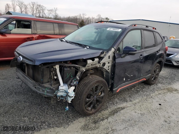 2019 Subaru Forester Sport with VIN JF2SKAPC9KH429944, listed as a Copart auction lot 48798055 with 127,718 mi miles and Salvage Title. Bid and sale history available at carsss.com. Image 1.