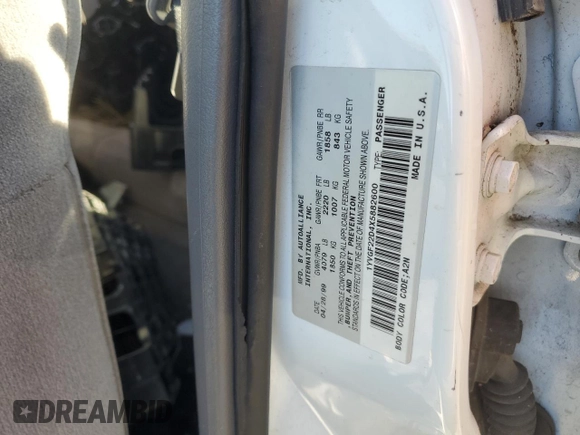 1999 Mazda 626 LX z VIN 1YVGF22D4X5882600, wystawiony jako Copart lot #69031604 z przebiegiem Nie podano mil oraz Szkoda całkowita • Salvage title. Historia ofert i sprzedaży dostępna na DreamBid. Obrazek 12.