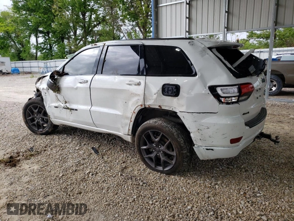 2021 Jeep Grand Cherokee 80th Anniversary with VIN 1C4RJFBG2MC677900, listed as a Copart auction lot 55799815 with 35,118 mi miles and Salvage title. Bid and sale history available at DreamBid. Image 2.