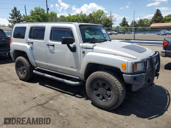 2007 Hummer H3 SUV with VIN 5GTDN13E078254585, listed as a Copart auction lot 60173854 with 96,873 mi miles and Non Repairable. Bid and sale history available at carsss.com. Image 4.