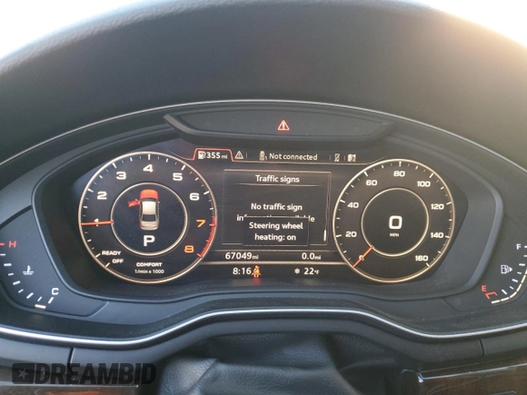 2017 Audi A4 Prestige with VIN WAUFNAF4XHN039332, listed as a Copart auction lot 41636405 with 67,049 mi miles and Salvage Title. Bid and sale history available at carsss.com. Image 9.