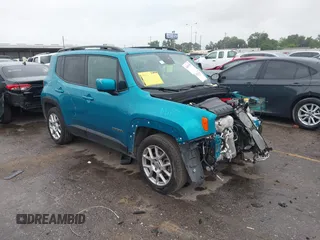2020 Jeep Renegade Latitude with VIN ZACNJABB1LPL03274, listed as a IAAI auction lot 42066766 with 44,258 mi miles and . Bid and sale history available at DreamBid. Image 1.