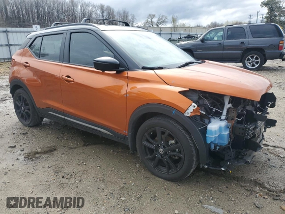 2021 Nissan Kicks SR with VIN 3N1CP5DV8ML559898, listed as a Copart auction lot 48545595 with 31,822 mi miles and Salvage Title. Bid and sale history available at DreamBid. Image 4.
