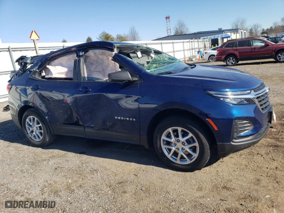 2022 Chevrolet Equinox LS with VIN 3GNAXSEV6NS164800, listed as a Copart auction lot 46345265 with 23,050 mi miles and Salvage Title. Bid and sale history available at carsss.com. Image 4.