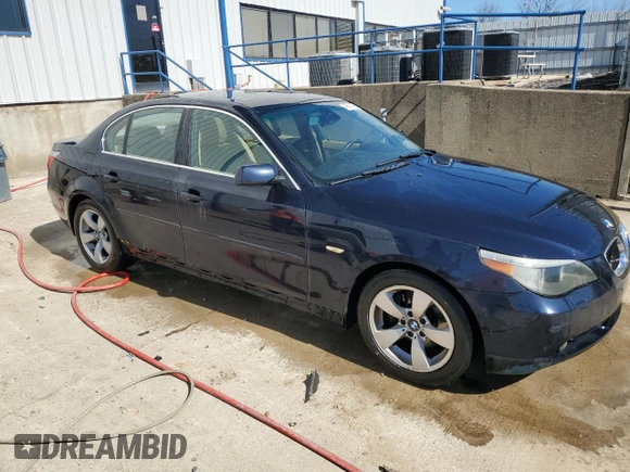2006 BMW 5 Series 530i with VIN WBANE73556CM39724, listed as a Copart auction lot 46697405 with 191,164 mi miles and Non Repairable. Bid and sale history available at carsss.com. Image 4.
