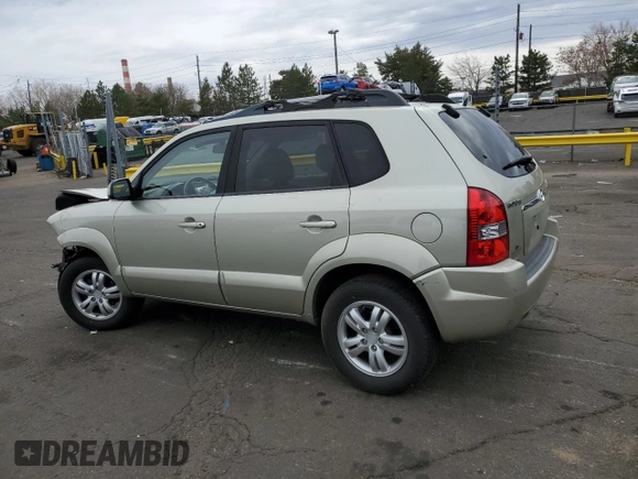 2007 Hyundai Tucson SE with VIN KM8JN12D77U541198, listed as a Copart auction lot 50425615 with 76,863 mi miles and Salvage Title. Bid and sale history available at carsss.com. Image 2.