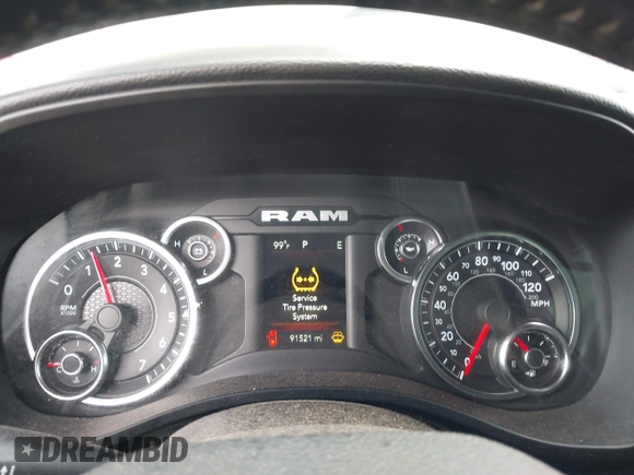 2022 Ram 1500 Big Horn with VIN 1C6SRFBT0NN179909, listed as a IAAI auction lot 42747237 with 91,521 mi miles and . Bid and sale history available at DreamBid. Image 7.