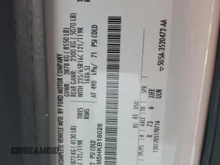 2017 Ford Transit XL с VIN 1FDZK1CM5HKB18028, выставлен на аукционе Copart как лот 82338464 с пробегом 78 286 миль миль и Списание • Salvage title. История ставок и продаж доступна на DreamBid. Изображение 13.