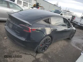 2019 Tesla Model 3 Long Range with VIN 5YJ3E1EB9KF440365, listed as a Copart auction lot 83839034 with 74,667 mi miles and Salvage Title. Bid and sale history available at DreamBid. Image 3.