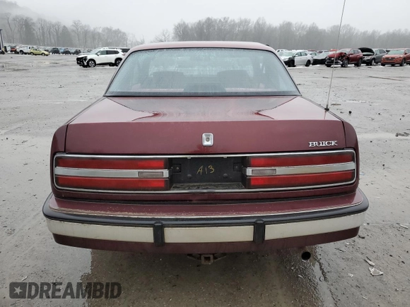 1990 Buick Regal with VIN 2G4WB14T4L1421545, listed as a Copart auction lot 43361855 with 50,580 mi miles and Salvage Title. Bid and sale history available at DreamBid. Image 6.