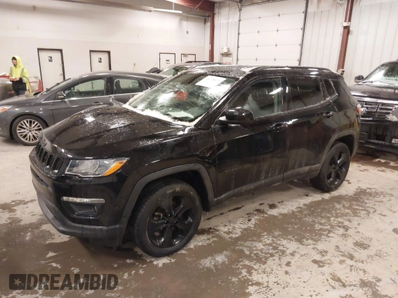 2019 Jeep Compass Latitude with VIN 3C4NJDBB0KT838995, listed as a IAAI auction lot 41278070 with 55,850 mi miles. Bid and sale history available at carsss.com. Image 2.