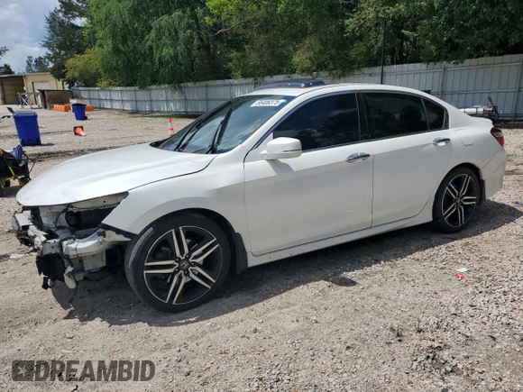 2017 Honda Accord Touring with VIN 1HGCR3F93HA025265, listed as a Copart auction lot 56406375 with 156,273 mi miles and Salvage title. Bid and sale history available at DreamBid. Image 1.