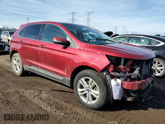 2018 Ford Edge SEL with VIN 2FMPK4J93JBC50017, listed as a Copart auction lot 48211095 with 107,028 mi miles and Salvage Title. Bid and sale history available at carsss.com. Image 4.