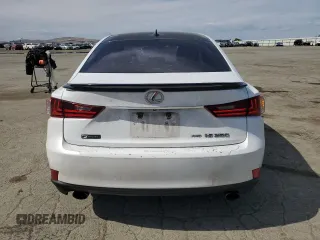 2015 Lexus IS 250 with VIN JTHCF1D26F5022849, listed as a Copart auction lot 57132835 with 130,162 mi miles and Salvage title. Bid and sale history available at DreamBid. Image 6.
