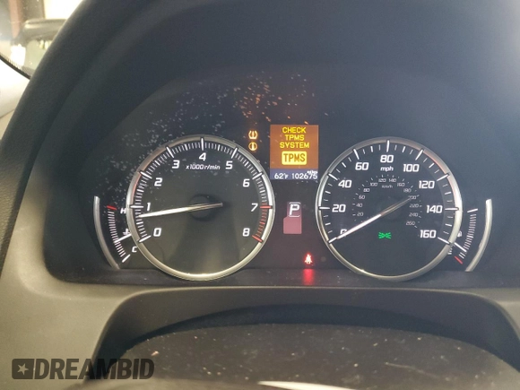2016 Acura TLX with VIN 19UUB1F30GA010780, listed as a Copart auction lot 52712825 with 102,675 mi miles and Salvage Title. Bid and sale history available at carsss.com. Image 9.
