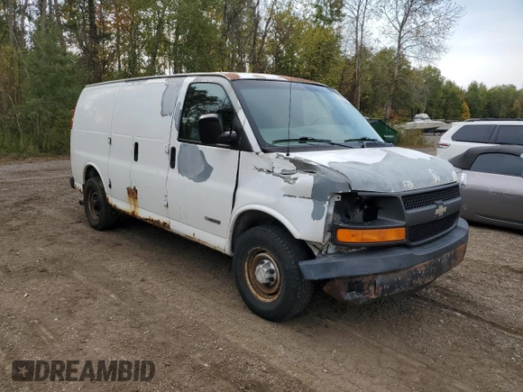 2006 Chevrolet Express Cargo z VIN 1GCHG35U761242721, wystawiony jako Copart lot #75036204 z przebiegiem 253 979 mil mil oraz Czysty tytuł • Clean title. Historia ofert i sprzedaży dostępna na DreamBid. Obrazek 4.