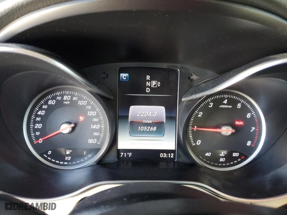 2015 Mercedes-Benz C-Class C 300 with VIN 55SWF4JB4FU075745, listed as a Copart auction lot 47695835 with 105,268 mi miles and Salvage Title. Bid and sale history available at carsss.com. Image 9.