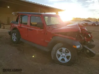 2018 Jeep Wrangler Unlimited Sport with VIN 1C4HJXDN8JW240779, listed as a Copart auction lot 80621854 with 109,956 mi miles and Salvage Title. Bid and sale history available at carsss.com. Image 4.