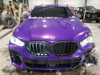 2022 BMW X6 M50i with VIN 5UXCY8C07N9K85135, listed as a Copart auction lot 45385725 with 57,106 mi miles and Salvage Title. Bid and sale history available at carsss.com. Image 5.