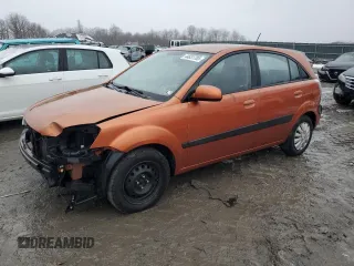 2009 Kia Rio LX with VIN KNADE243396530327, listed as a Copart auction lot 44631785 with 123,170 mi miles and Salvage Title. Bid and sale history available at carsss.com. Image 1.