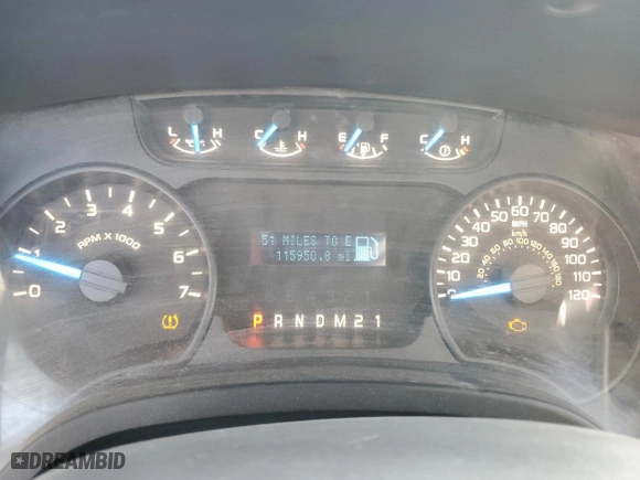 2014 Ford F-150 XL with VIN 1FTEW1CM3EKE56417, listed as a Copart auction lot 44120105 with 115,950 mi miles and Salvage Title. Bid and sale history available at carsss.com. Image 9.