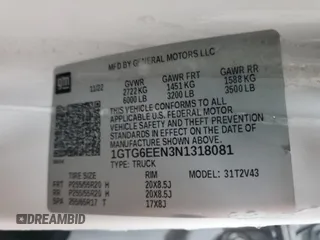 2022 GMC Canyon 4WD Denali with VIN 1GTG6EEN3N1318081, listed as a Copart auction lot 45707795 with 46,882 mi miles and Salvage Title. Bid and sale history available at carsss.com. Image 12.