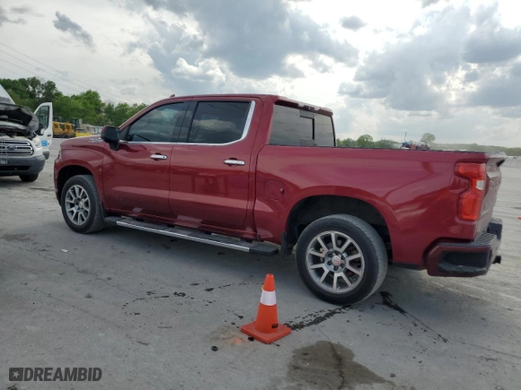 2019 Chevrolet Silverado 1500 High Country with VIN 3GCPWFED8KG257983, listed as a Copart auction lot 54558245 with 99,395 mi miles and Clean Title. Bid and sale history available at carsss.com. Image 2.