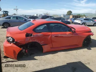 2024 BMW M2 with VIN 3MF13DM00R8D86349, listed as a Copart auction lot 51227764 with 7,114 mi miles and Salvage Title. Bid and sale history available at carsss.com. Image 3.