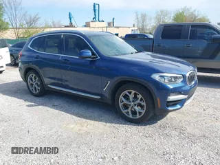 2020 BMW X3 xDrive30i with VIN 5UXTY5C02L9D58605, listed as a IAAI auction lot 41939854 with 22,361 mi miles and . Bid and sale history available at DreamBid. Image 1.