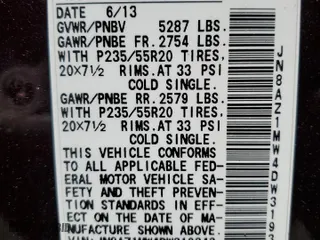 2013 Nissan Murano S with VIN JN8AZ1MW4DW319343, listed as a Copart auction lot 51769875 with 0 mi miles and Salvage Title. Bid and sale history available at carsss.com. Image 13.