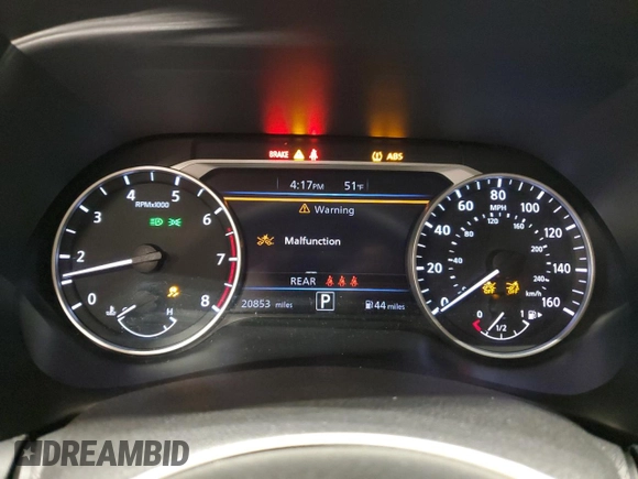 2023 Nissan Sentra SV with VIN 3N1AB8CV9PY286129, listed as a Copart auction lot 53492715 with 20,853 mi miles and Salvage Title. Bid and sale history available at DreamBid. Image 9.