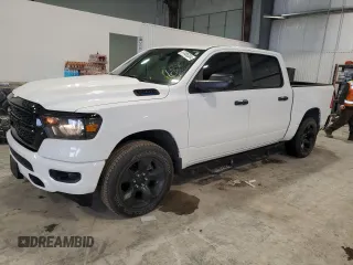 2023 Ram 1500 Tradesman with VIN 1C6RRFGG2PN631338, listed as a Copart auction lot 87486334 with 8,744 mi miles and Salvage title. Bid and sale history available at DreamBid. Image 1.