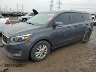 2016 Kia Sedona LX with VIN KNDMB5C1XG6119811, listed as a Copart auction lot 48228105 with 120,748 mi miles and Clean Title. Bid and sale history available at carsss.com. Image 1.
