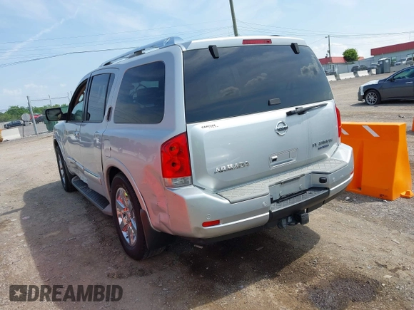 2011 Nissan Armada SV with VIN 5N1BA0ND7BN613865, listed as a IAAI auction lot 42160887 with 225,294 mi miles and . Bid and sale history available at DreamBid. Image 3.