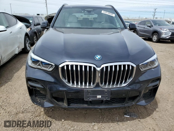 2023 BMW X5 xDrive45e with VIN 5UXTA6C04P9S03633, listed as a Copart auction lot 54916645 with Not provided miles and Salvage title. Bid and sale history available at DreamBid. Image 5.