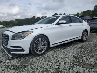 2018 Genesis G80 3.8L with VIN KMHGN4JE4JU238537, listed as a Copart auction lot 73044464 with 45,239 mi miles and Salvage Title. Bid and sale history available at carsss.com. Image 1.