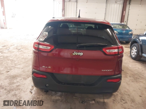 2015 Jeep Cherokee Sport with VIN 1C4PJMAB1FW708816, listed as a IAAI auction lot 41699755 with 182,507 mi miles. Bid and sale history available at carsss.com. Image 16.