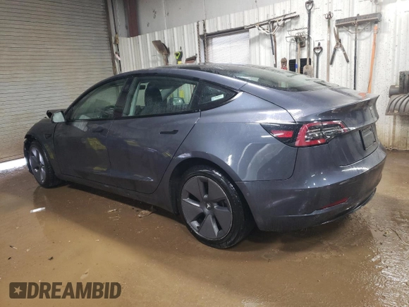 2022 Tesla Model 3 with VIN 5YJ3E1EA8NF372507, listed as a Copart auction lot 52572705 with 70,244 mi miles and Salvage Title. Bid and sale history available at DreamBid. Image 2.