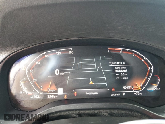 2024 BMW X3 sDrive30i with VIN WBX47DP04RN279725, listed as a Copart auction lot 46577905 with 13,419 mi miles and Salvage Title. Bid and sale history available at DreamBid. Image 9.