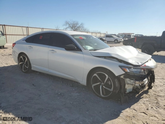 2022 Honda Accord Sedan Sport SE with VIN 1HGCV1F41NA004897, listed as a Copart auction lot 87582585 with 45,736 mi miles and Salvage Title. Bid and sale history available at carsss.com. Image 4.