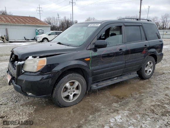 2008 Honda Pilot SE with VIN 5FNYF18338B037076, listed as a Copart auction lot 46166395 with 217,725 mi miles and Salvage Title. Bid and sale history available at carsss.com. Image 1.
