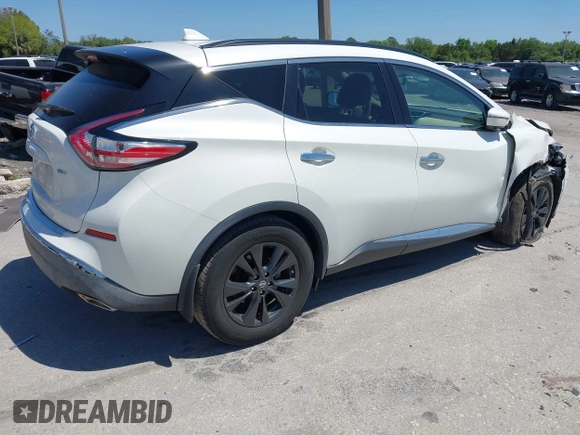 2018 Nissan Murano S z VIN 5N1AZ2MG8JN186092, wystawiony jako IAAI lot #42042539 z przebiegiem 77 017 mil mil oraz . Historia ofert i sprzedaży dostępna na DreamBid. Obrazek 4.