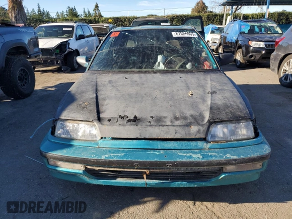 1991 Honda Civic z VIN 2HGED7366MH518166, wystawiony jako Copart lot #87556605 z przebiegiem Nie podano mil oraz Szkoda całkowita • Salvage title. Historia ofert i sprzedaży dostępna na DreamBid. Obrazek 5.