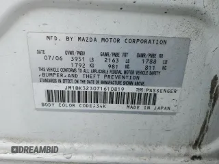 2007 Mazda 3 s Sport with VIN JM1BK323071610819, listed as a Copart auction lot 47551385 with 140,363 mi miles and Salvage Title. Bid and sale history available at carsss.com. Image 14.