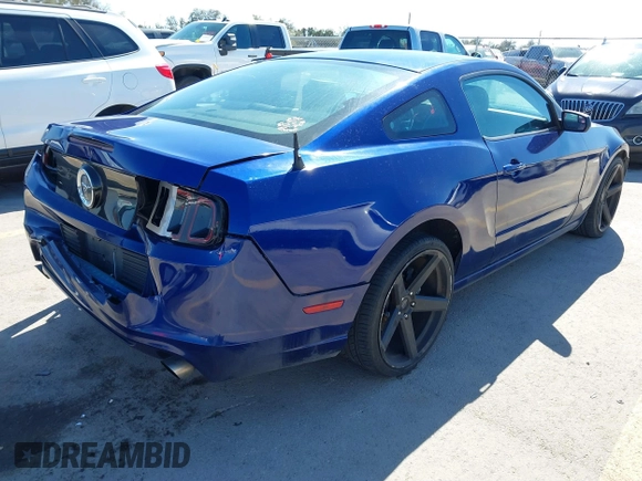 2014 Ford Mustang V6 with VIN 1ZVBP8AM8E5318735, listed as a IAAI auction lot 41848924 with 112,420 mi miles. Bid and sale history available at carsss.com. Image 4.
